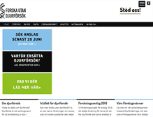 Tablet Screenshot of forskautandjurforsok.se